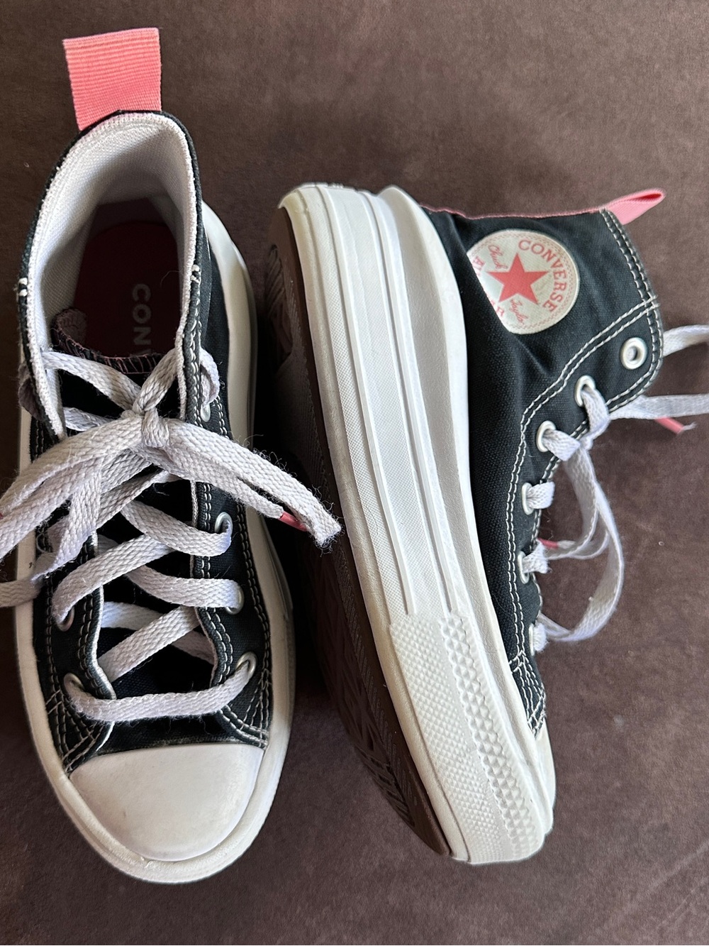 CONVERSE Chuck Taylor All Star Move Color Pop Platform PINK Kid Size 13 GUC
